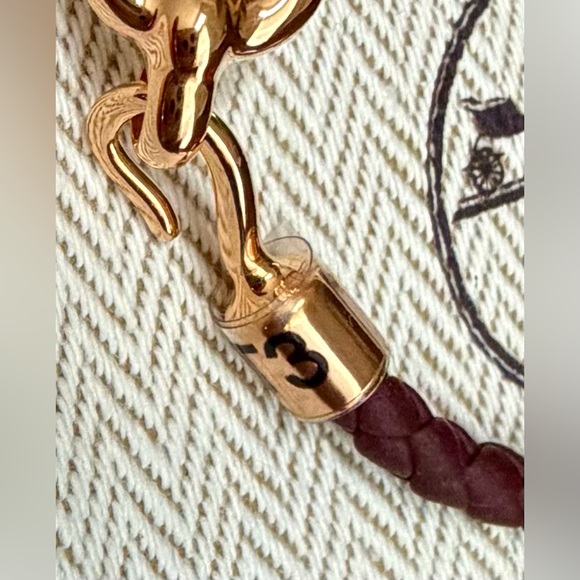Hermes Roulis Double Tour Bracelet in Bordeaux - Picture 6 of 6